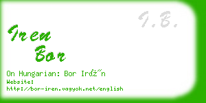 iren bor business card